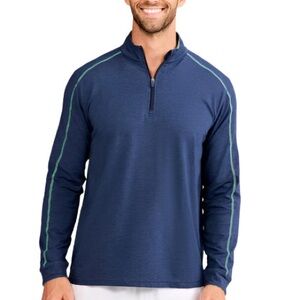 NWT Tasc Performance Men's Carrollton Lightweight Quarter Zip  – Size Small Blue